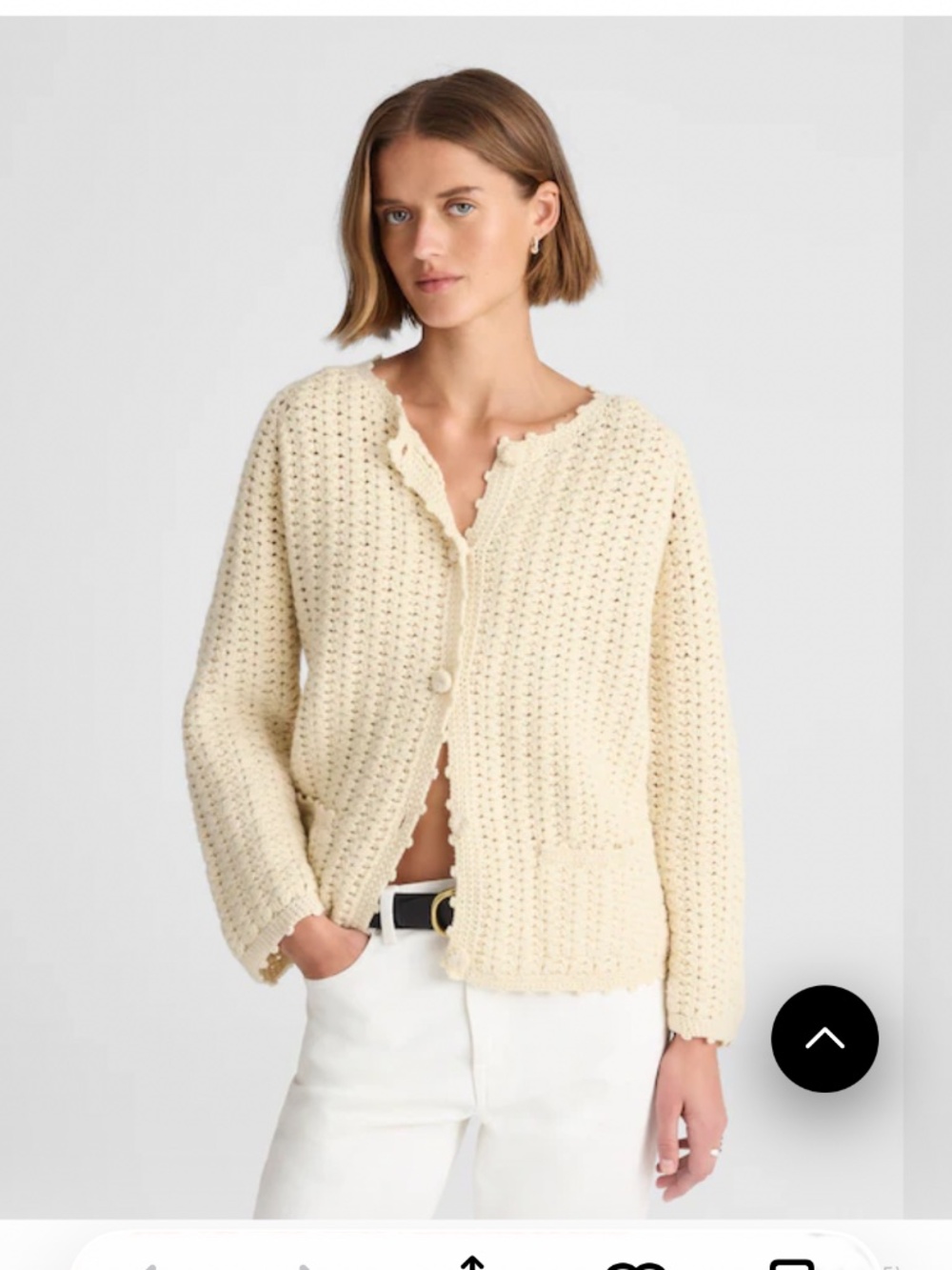Alexa Chung for Madewell Crocheted Cardi Medium NWT